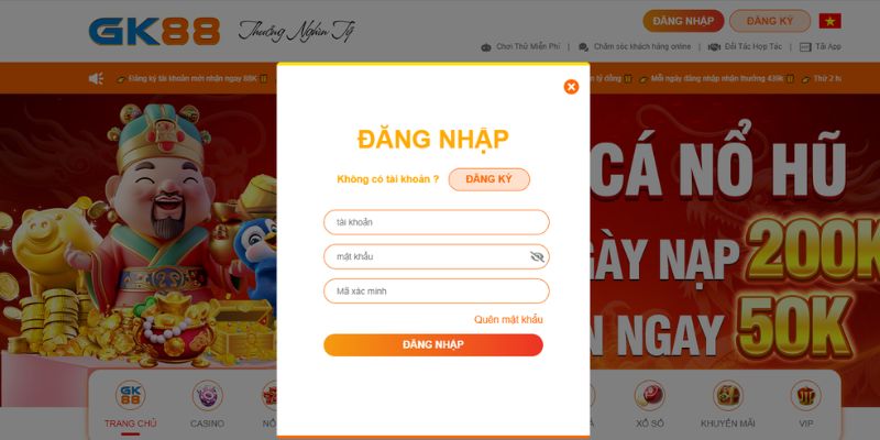 Hướng dẫn các bước đăng ký GK88